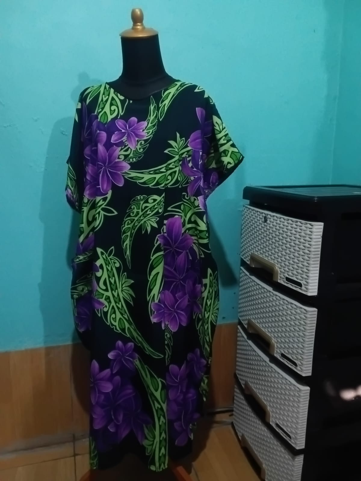 Daster  Bunga Black Sweet Purple
